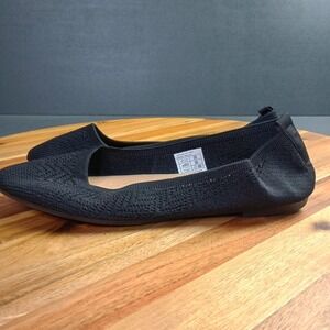 Charles Albert Knit Ballet Flats Womens Sz 10 Comfort Shoes Black Slip On Casual